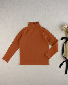 【ラスト1点】pima snap neck top. gingerbread