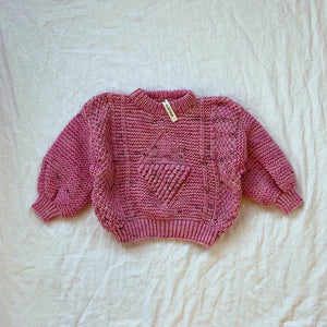 【ラスト1点】Diamond Aran sweater / PEONY