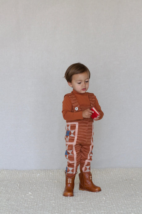 【ラスト1点】pima snap neck top. gingerbread