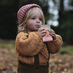 Diamond Aran sweater / CARAMEL CONFETTI