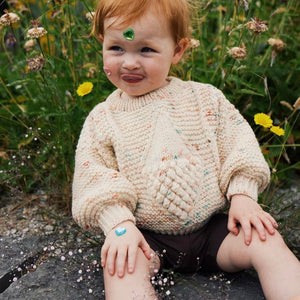 Diamond Aran sweater / TOFFE CONFETTI