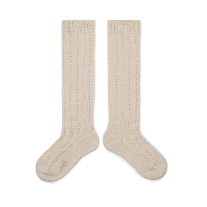 Lightweight Openwork Knee-high Socks - Doux Agneaux