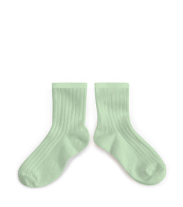 La Mini - Ribbed Ankle Socks - Verveine