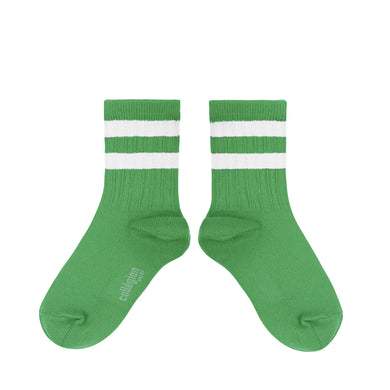 Nico - Ribbed Varsity Crew Socks - Vert Jackpot