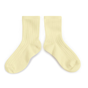 La Mini - Ribbed Ankle Socks - Vanille