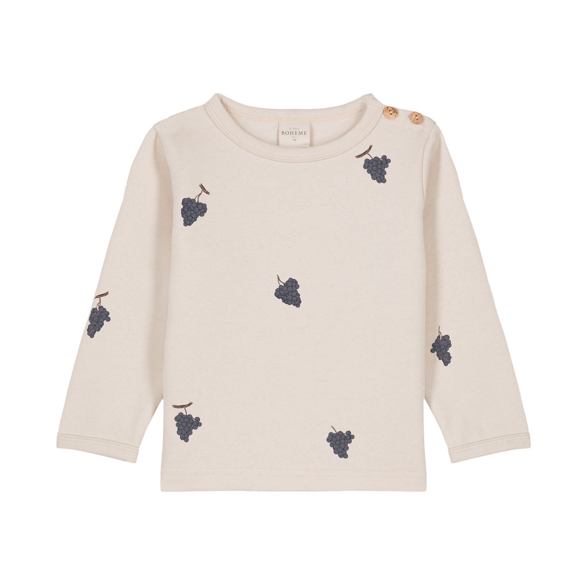 Sweat-shirt Ours Polar Ecru Dots (12m,2Y) by STUDIO BOHEME PARIS