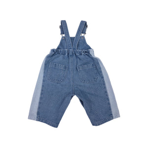 Kids Two-Tone Denim Overalls