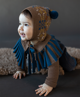MOONBEAM CAPELET - PECAN/AZURITE BLUE