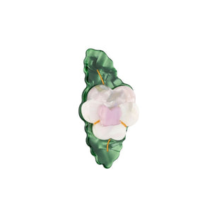Pink Pansy Hair Clip