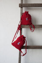 画像をギャラリービューアに読み込む, Linen Backpack 20×25cm (cherry red /blue apron rabbit girl)8