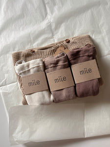 Tights with braces /brown-beige