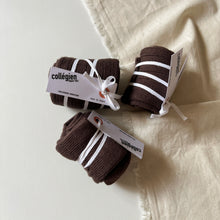 画像をギャラリービューアに読み込む, Ribbed Knee-high Socks - Chocolat au Lait