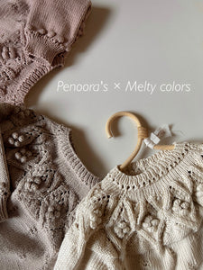 〚Melty Colors × Penoora's〛 Coffee bean Romper - Dusty pink