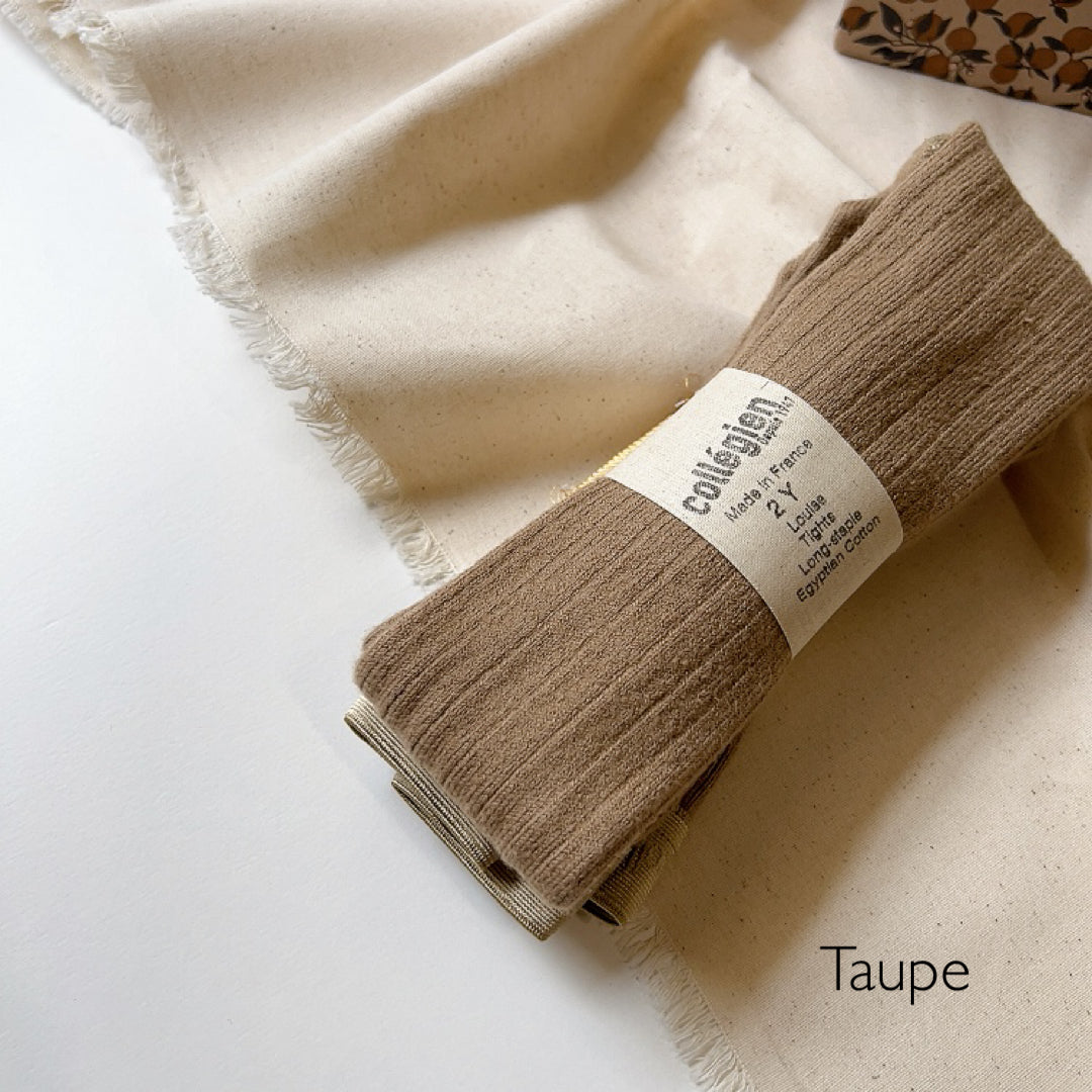 【ラスト1点】Ribbed Tights - Taupe