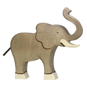 Elephant, trunk raised