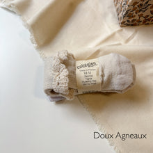 画像をギャラリービューアに読み込む, Pointelle Merino Wool Tights with Merino Lace Trim - Collégien